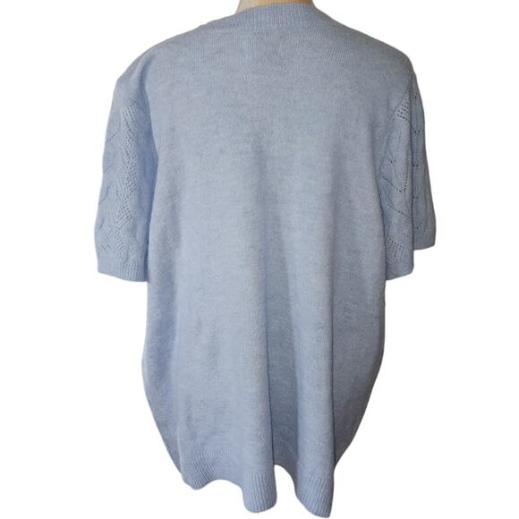 Croft & Barrow Short Sleeve Pointelle Sweater Plus Size 3X - Picture 5 of 8